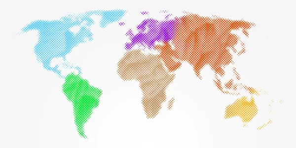 Mapa del mundo colorido abstracto — Archivo Imágenes Vectoriales