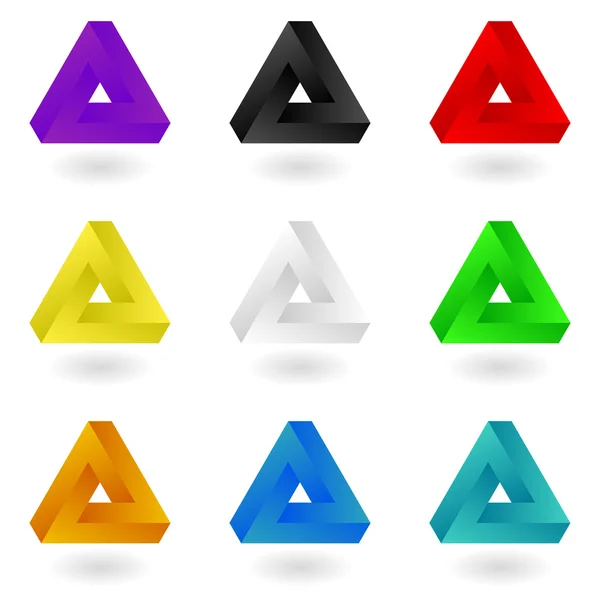 Triangoli penrose colorati — Vettoriale Stock