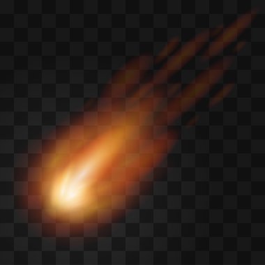 Meteor ışık düşüyor