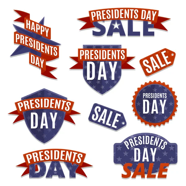 Día de los presidentes fijado — Vector de stock