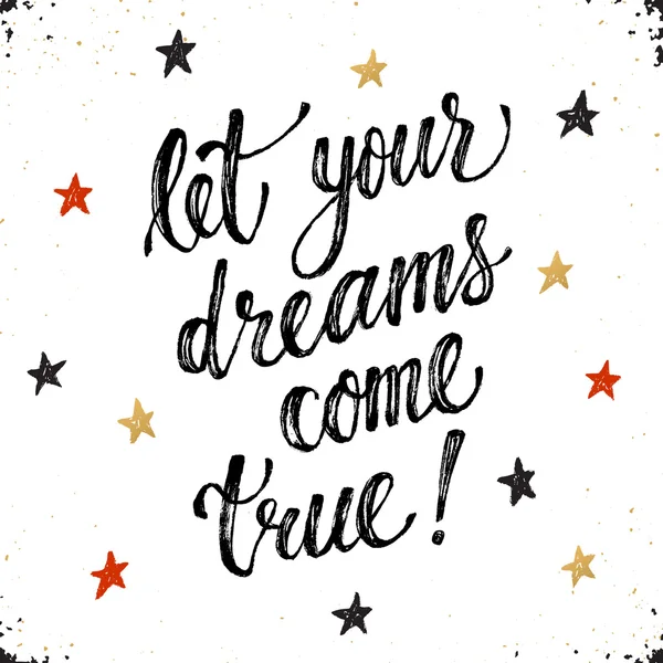 Inspirational poster about dreams — Stok Vektör