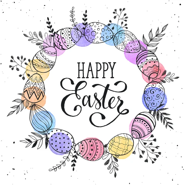 Happy Easter greeting card — Stock Vector