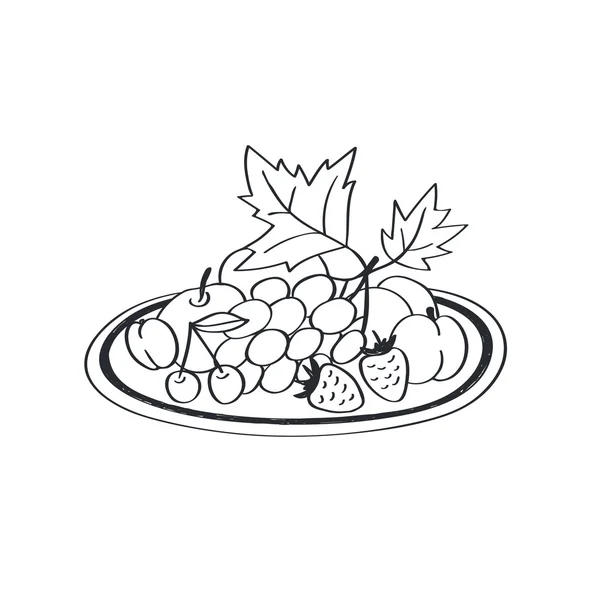 Fruits dessert icon — Stock Vector