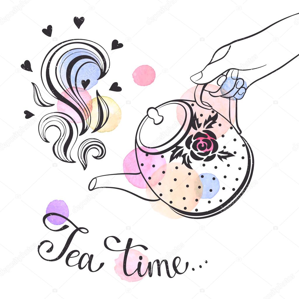 Invitación fiesta de té Vector de stock #104809558 de ©ollymolly, image size:1024x1024