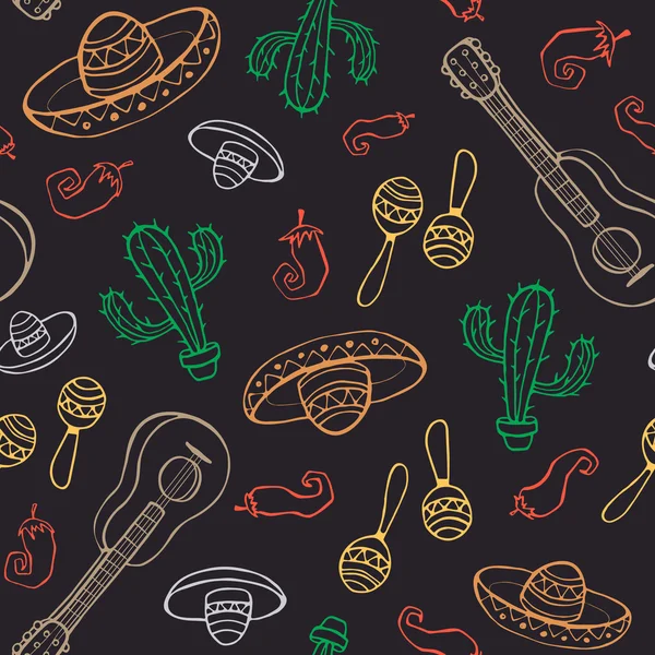 Fondo sin costura mexicana — Vector de stock