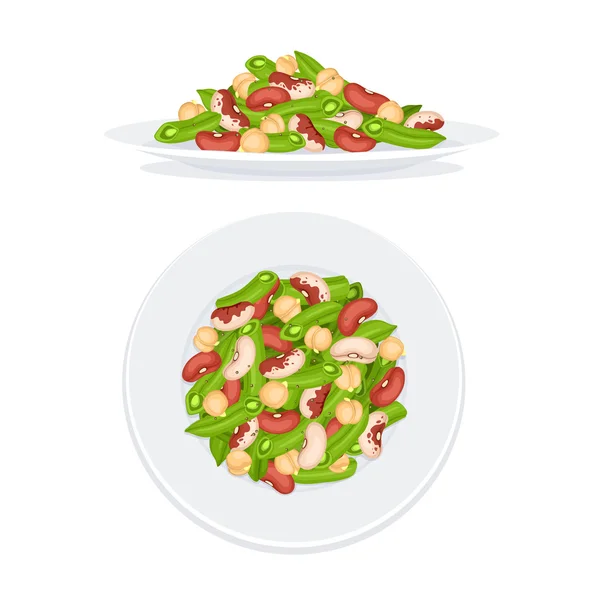 分離した新鮮なサラダ — ストックベクタ