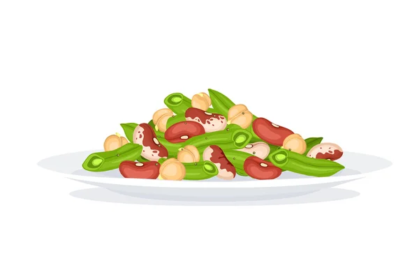 Salada fresca isolada — Vetor de Stock