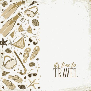 seyahat illüstrasyon kavramı