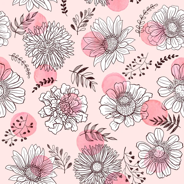 Floral seamless background — Stock Vector