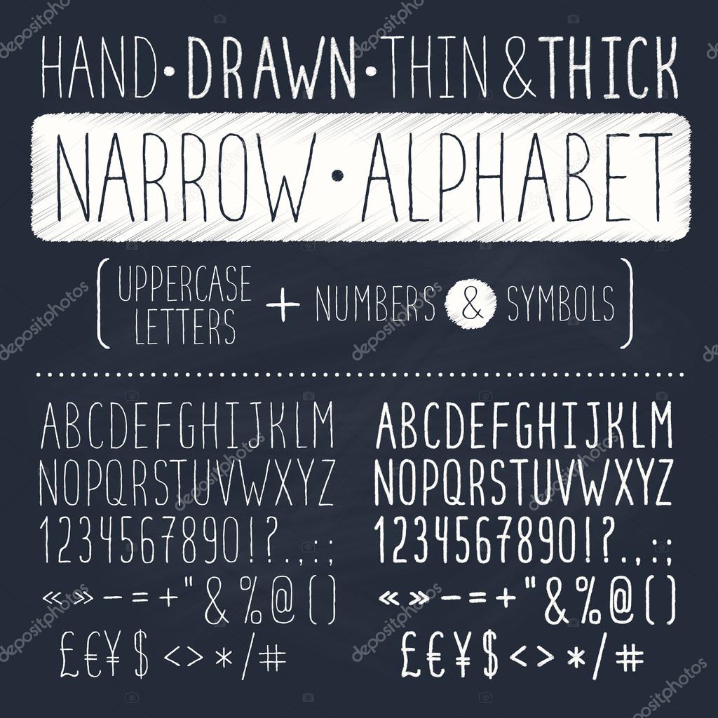 Narrow alphabet