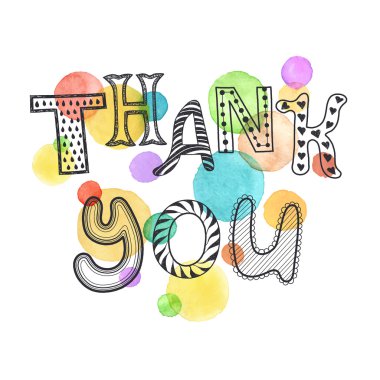 Watercolor zentagle poster.