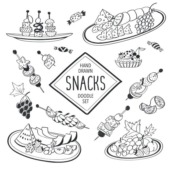 Doodle lanches —  Vetores de Stock