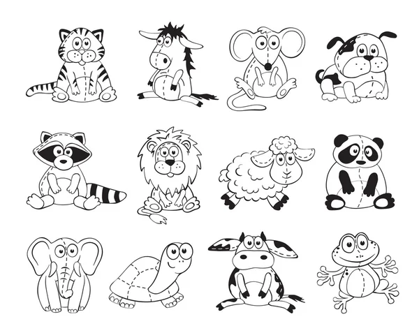 Animales de dibujos animados — Vector de stock