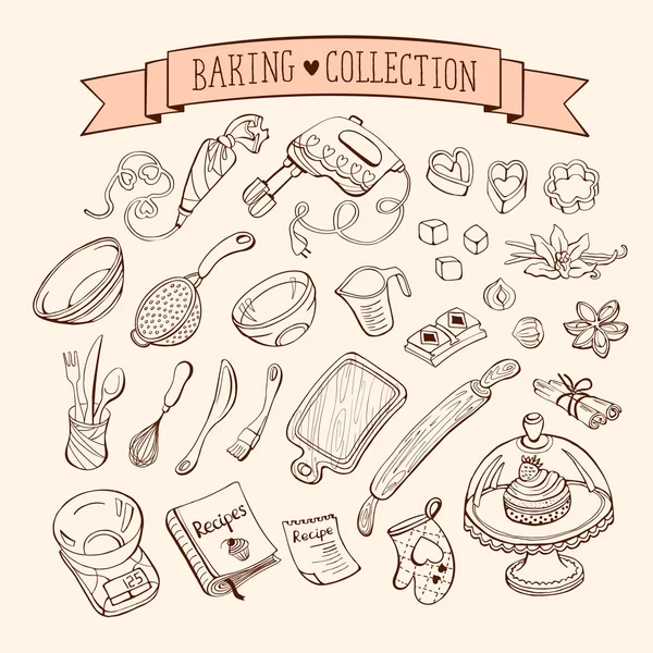 Baking tools set — Wektor stockowy