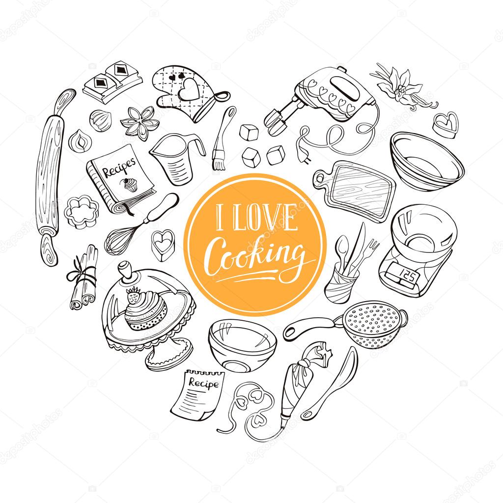 Love cooking poster