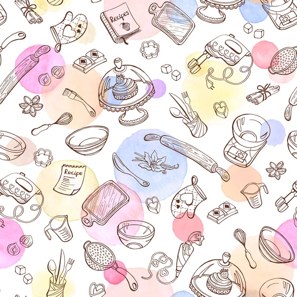 Outils de cuisson backround — Image vectorielle