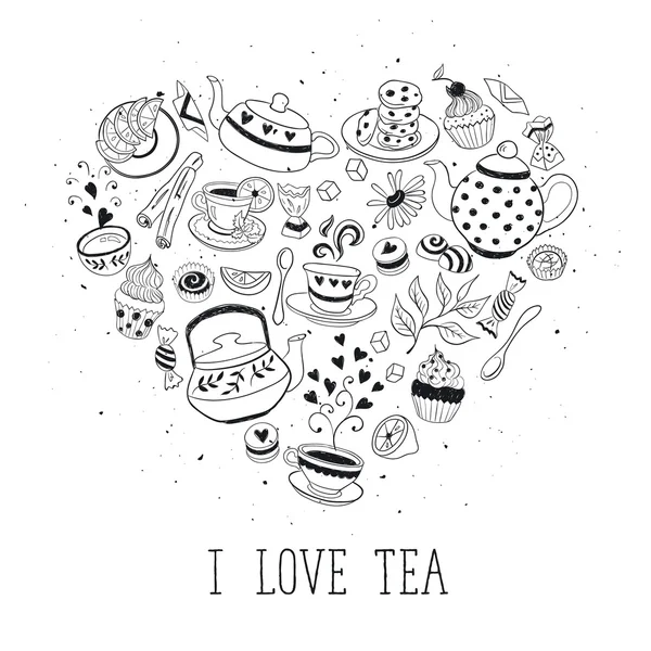 Afiche del té — Vector de stock