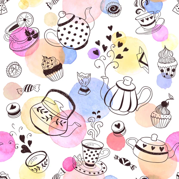 Tea time background — Stock Vector