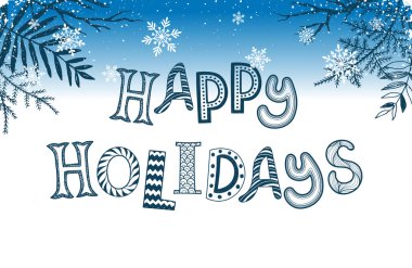 Kış tatil tebrik kartı