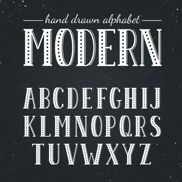 Alfabeto dibujado a mano moderno — Vector de stock