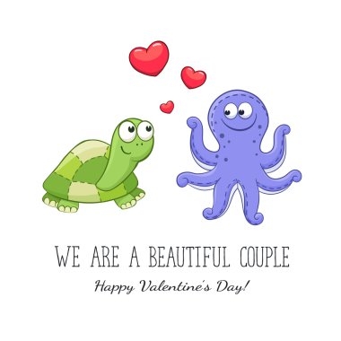 Cartoon Valentine card