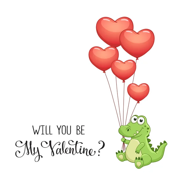 Cartoon Valentine card — Wektor stockowy
