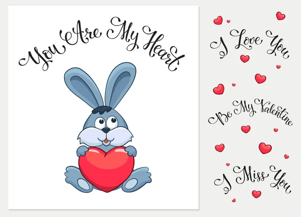 Cartoon Valentine card — Stockový vektor