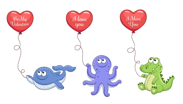 Desenhos animados cartão Valentine —  Vetores de Stock