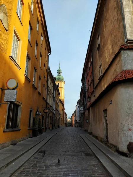 Rua Cidade Velha Varsóvia Polônia — Fotografia de Stock