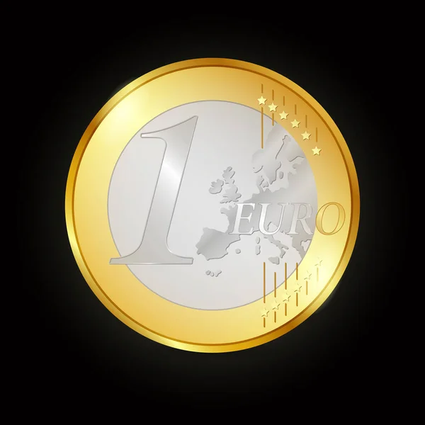 Euro Coin Realistic Vector Illustration Isolated Elements Eur Currency — Stock Vector
