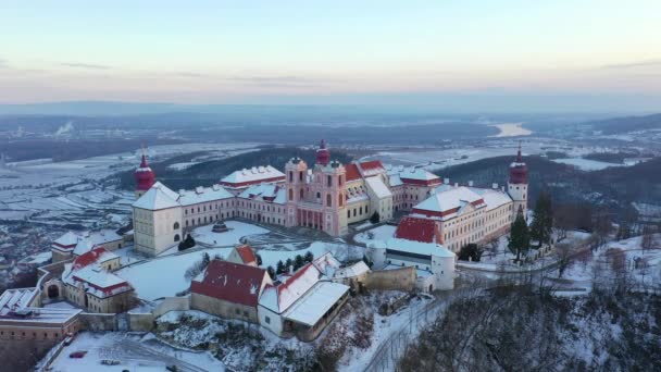 Gottweig Abbey Wachau Beautiful Landmark Lower Austria Europe Winter — Stock Video