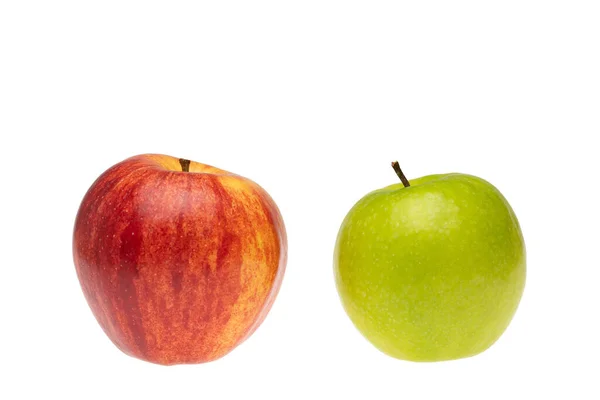 Comparaison Différenciation Des Pommes Rouges Vertes Image Conceptuelle Autour Sélection — Photo