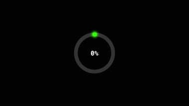 Abstract looping animation showing glowing percentage values scrolling across a dark screen. The green and red percentages suggest analytics, statistics, progress tracking and changing data. Ideal for