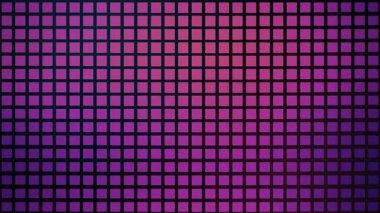 Değişen neon eğimleriyle parlayan karelerden oluşan kusursuz animasyon ızgarası modern bir dijital matris arkaplanı oluşturuyor. Teknoloji, veri görselleştirme, siber arayüz, gelecekteki gösterge panelleri ve