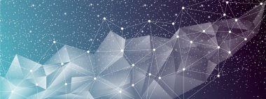 Soyut geometrik pankart