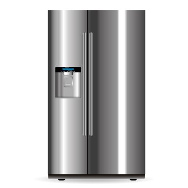 Vektör gümüş buzdolabı