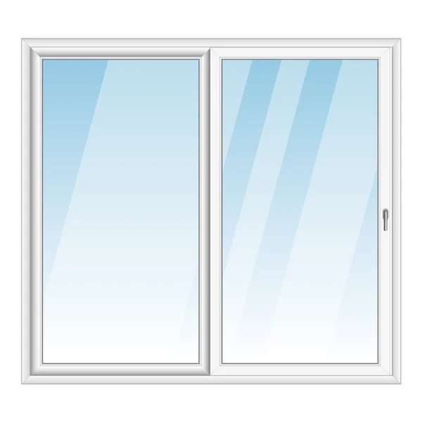 Ventana de PVC blanco — Vector de stock