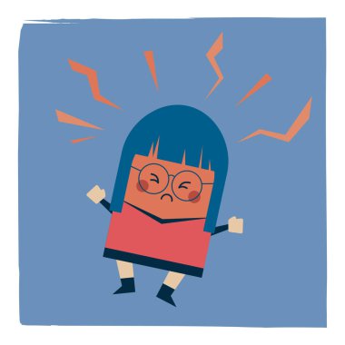 Kızgın bir iş kadınının tasviri