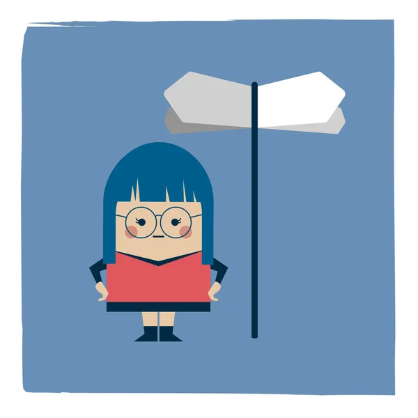 Illustration Businesswoman Having Idea — Stock Photo, Image