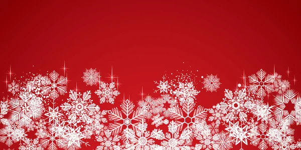 甜蜜的冬季雪片全矢量背景 — 图库照片