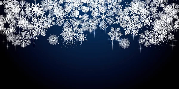 Zoete Winter Witte Sneeuwvlokken Volledige Vector Achtergrond — Stockfoto