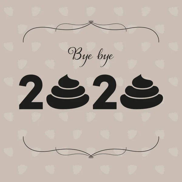 Adeus Engraçado 2020 Cartão — Fotografia de Stock