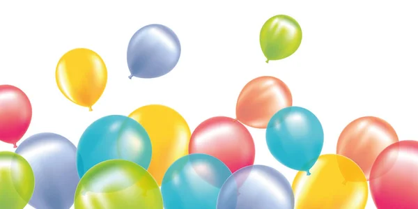 Color Ballons Ilustracja Izolowana Białym Tle — Zdjęcie stockowe