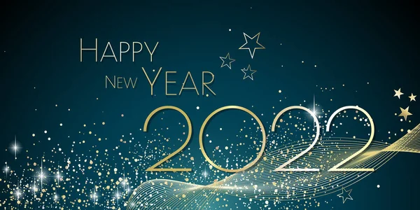 Feliz Año Nuevo 2022 Gran Tarjeta Felicitación Ilustración —  Fotos de Stock