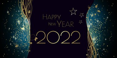 Mutlu yıllar 2022 Büyük tebrik kartı illüstrasyonları