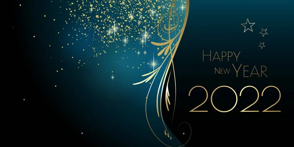 Feliz Ano Novo 2022 Grande Ilustração Cartão Saudação — Fotografia de Stock