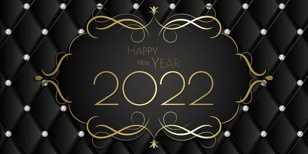Feliz Ano Novo 2022 Grande Ilustração Cartão Saudação — Fotografia de Stock