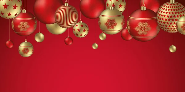 Christmas Balls Background Festive Flakes Stars Ornaments — Stock Photo, Image