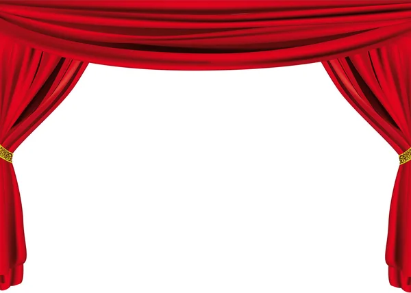Grande cortina de teatro — Vetor de Stock