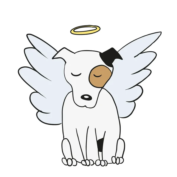 Angel dog — Stock Vector